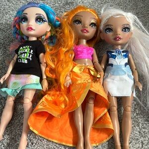 Lot of 3 Rainbow High Dolls